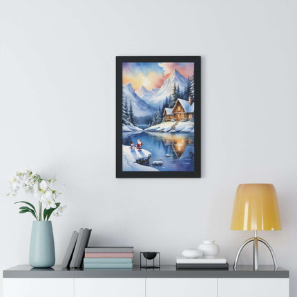 Sustainable Elegance: Eco-Friendly Fantasy Christmas Vertical Wall Art - Très Elite