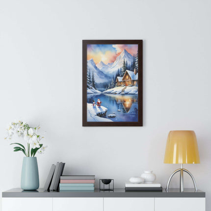 Sustainable Elegance: Eco-Friendly Fantasy Christmas Vertical Wall Art - Très Elite
