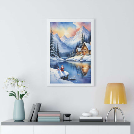 Sustainable Elegance: Eco-Friendly Fantasy Christmas Vertical Wall Art - Très Elite