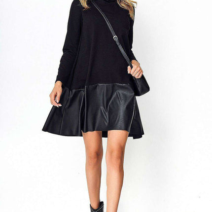 Sustainable Elegance Eco-Leather Dress - Très Elite