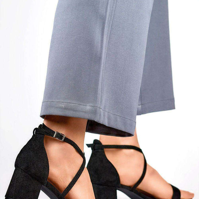 Sustainable Elegance Heeled Sandals with Organic Leather Insole