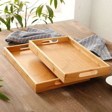 Sustainable Elegance: Premium Bamboo Serving Tray Set for Stylish Dining - Très Elite