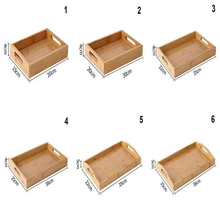 Sustainable Elegance: Premium Bamboo Serving Tray Set for Stylish Dining - Très Elite