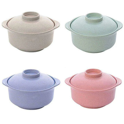 Sustainable Japanese Noodle Bowls with Lids - Elegant Containers for Soup and Rice Enjoyment - Très Elite