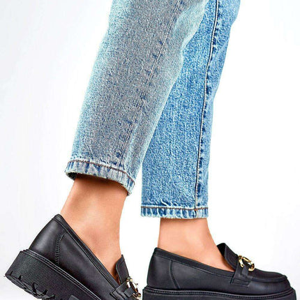Sustainable Patent Leather Heeled Moccasins for Women - Très Elite