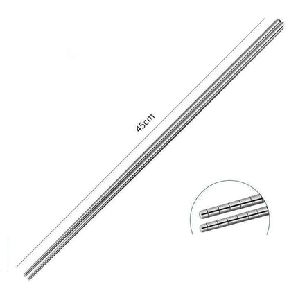 Sustainable Stainless Steel Chopsticks with Extended Length and Anti-Slip Grip - Très Elite