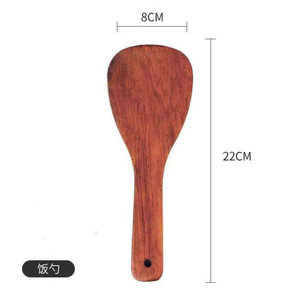 Sustainable Sumac-Finished Artisan Wooden Utensil Set for Eco-Friendly Cooking