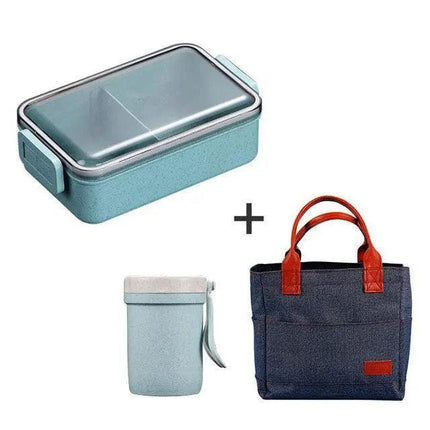 Sustainable Wheat Straw Lunch Box with Utensils: Your Eco-Conscious Mealtime Essential - Très Elite