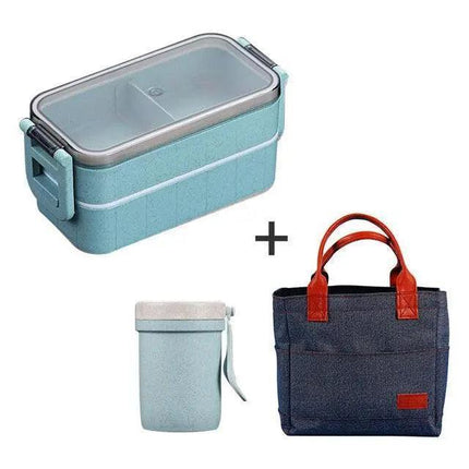 Sustainable Wheat Straw Lunch Box with Utensils: Your Eco-Conscious Mealtime Essential - Très Elite