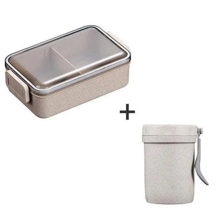 Sustainable Wheat Straw Lunch Box with Utensils: Your Eco-Conscious Mealtime Essential - Très Elite
