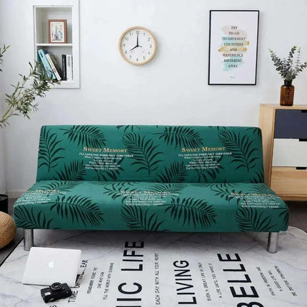 Svetanya Stretch Universal Futon Sofa Cover with No Armrests in Stylish Prints - Très Elite
