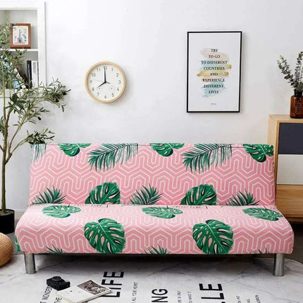 Svetanya Stretch Universal Futon Sofa Cover with No Armrests in Stylish Prints - Très Elite