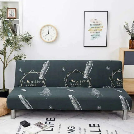 Svetanya Stretch Universal Futon Sofa Cover with No Armrests in Stylish Prints - Très Elite