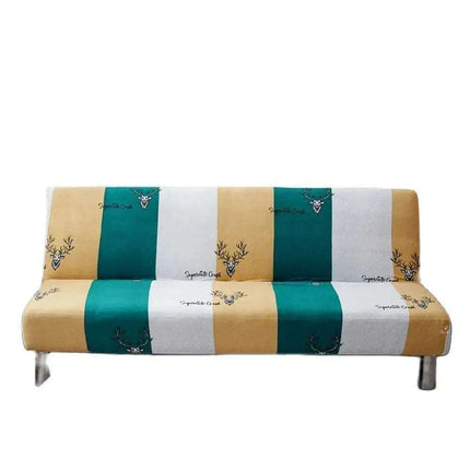 Svetanya Stretch Universal Futon Sofa Cover with No Armrests in Stylish Prints - Très Elite