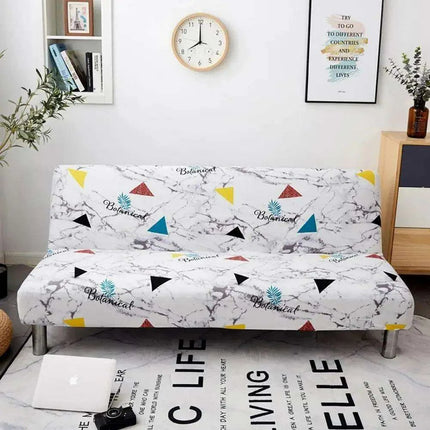 Svetanya Stretch Universal Futon Sofa Cover with No Armrests in Stylish Prints - Très Elite