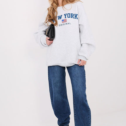 Womens Casual Cotton Sweatshirt With Slogan Print Urban Streetwear - Très Elite
