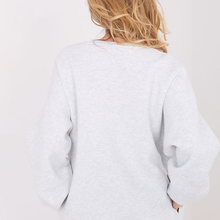 Womens Casual Cotton Sweatshirt With Slogan Print Urban Streetwear - Très Elite
