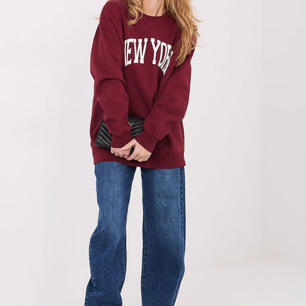 Women's Cotton Elastane Sweatshirt With Logo Print Casual Everyday Wear - Très Elite