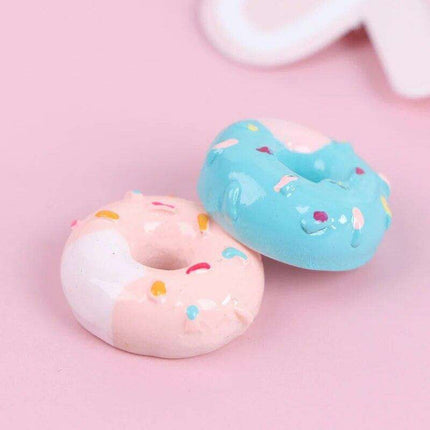 Sweet Mini Donut Dollhouse Toy Set with Tiny Candy Playthings - 10 Piece Bundle