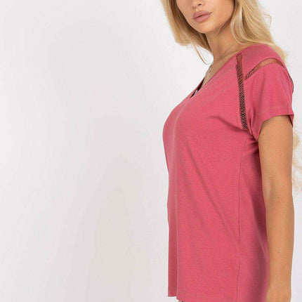 Sweetheart Neckline Short Sleeve Blouse - Très Elite