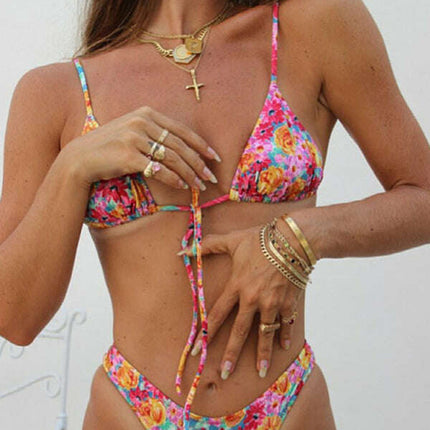 Swimsuit women's split triangle cup swimsuit bikini - Très Elite
