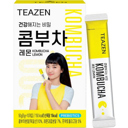 Kombucha Lemon Tea Sticks Pack Low Calorie Sugar Free Beverage - Très Elite