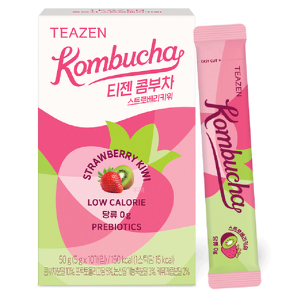 Teazen Kombucha Strawberry Kiwi Sticks 0g Sugar 15 Calories - Très Elite