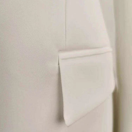 Tailored Suit Dress with Elegant Notched Collar and Structured Shoulders - High Waist - Très Elite