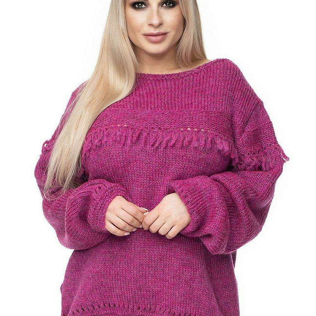 Tassel-Embellished Cozy Knit Sweater - Très Elite