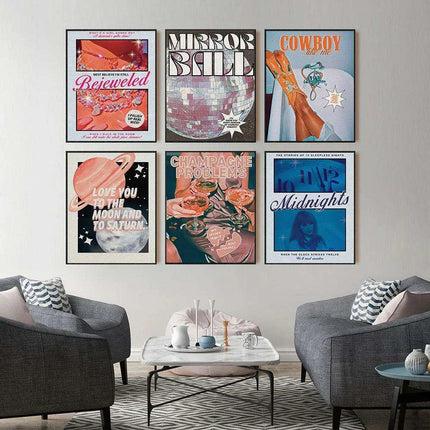 Taylor Swift Canvas Art Collection: Celebrate Midnights, Folklore & Evermore with Stunning Wall Decor - Très Elite