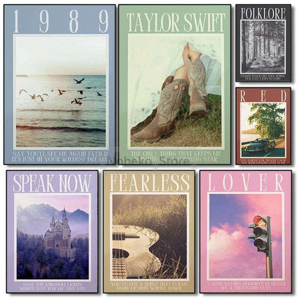 Taylor Swift Lyric Canvas Prints - Elegant Wall Art Inspired by Midnights, Lover, and Reputation Albums - Très Elite