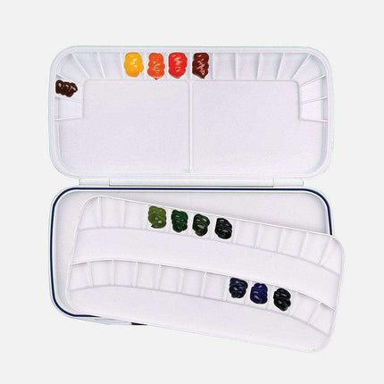 Teal Portable Double Decker Watercolor Palette for On-the-Go Artists - Très Elite
