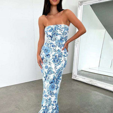 Tempting Backless Slit Maxi Evening Dress - Très Elite