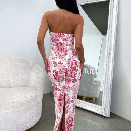 Tempting Backless Slit Maxi Evening Dress - Très Elite