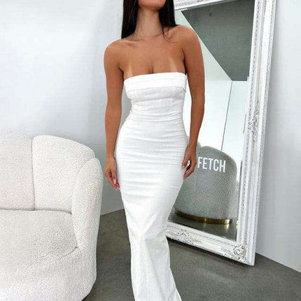 Tempting Backless Slit Maxi Evening Dress - Très Elite