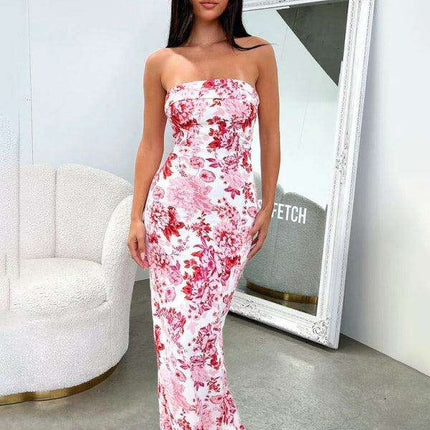 Tempting Backless Slit Maxi Evening Dress - Très Elite