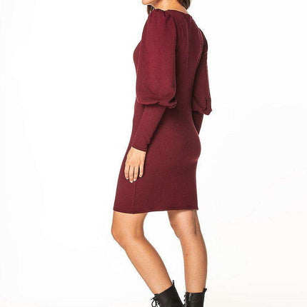 Tessita Boat Neck Long Sleeve Knit Dress