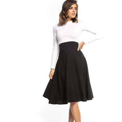 Tessita Decorative Zipper High-Waist Midi Skirt - Size XL