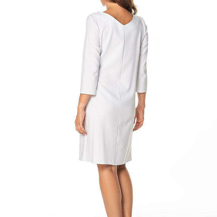 Tessita Elegant Midi Dress with Tie-Waist