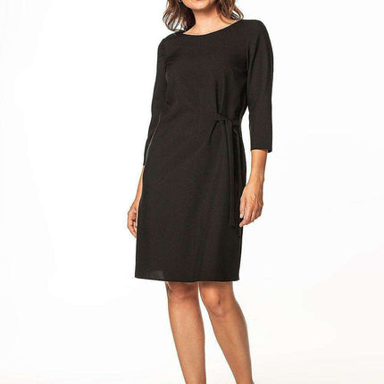 Tessita Elegant Midi Dress with Tie-Waist Detail