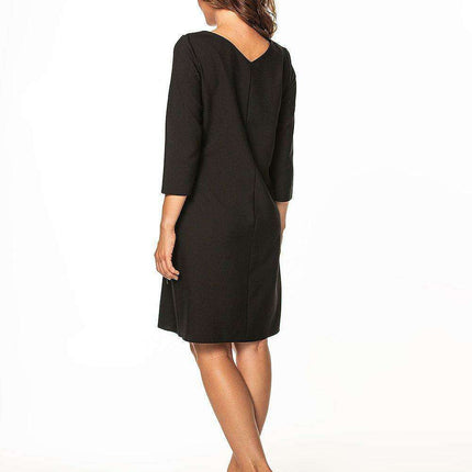 Tessita Elegant Midi Dress with Tie-Waist Detail