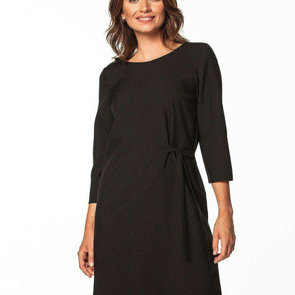 Tessita Elegant Midi Dress with Tie-Waist Detail