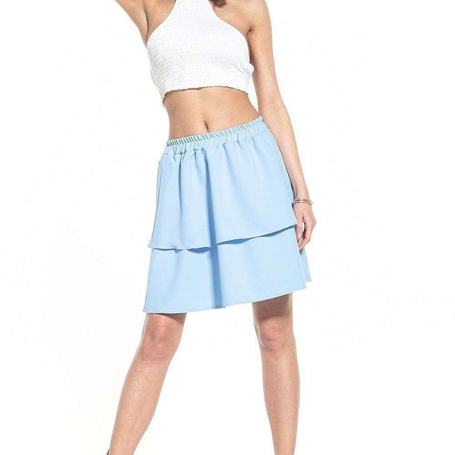 Tessita Playful Frilled Mini Skirt with Elastic Waistband