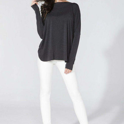 Tessita Reversible Knit Blouse with Unique Raw Edge Detail - Très Elite