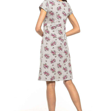 Tessita Striped Trapezoidal Cotton Day Dress with Elegant Front Contour Detail - Très Elite