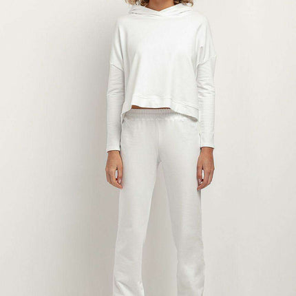 Tessita Stylish Pleated Hoodie Sweatshirt