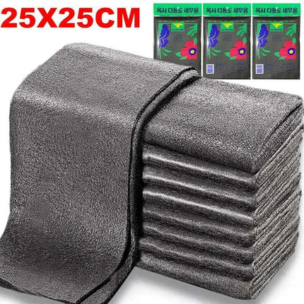 Thickened Microfiber Streak-Free Cleaning Cloths for Crystal Clear Windows and Glass - Reusable Multi-Use Towels..