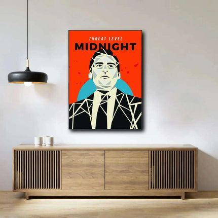 Threat Level Midnight Canvas Artwork - Unique Home Decor for Modern Living Spaces..