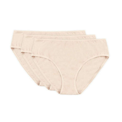 Three-Pack Cotton Gusset Thongs – Everyday Comfort in Beige, Black & White - Très Elite