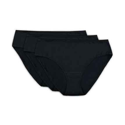 Three-Pack Cotton Gusset Thongs – Everyday Comfort in Beige, Black & White - Très Elite